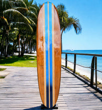 Load image into Gallery viewer, Blue Barrel Surfboard Wall Art