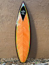 Load image into Gallery viewer, wood surfboard art with inlays