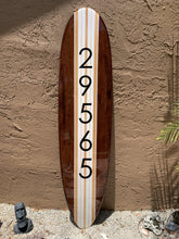 Load image into Gallery viewer, Surfboard House number sign