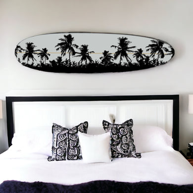 Tiki Soul Palm Tree Themed Surf board decor for a surf decor. Surfboard Decor for Wall decoration. Decorative Wall Surfboard Art