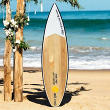 Load image into Gallery viewer, beach wedding guest book alternative. Surfboard for guests to sign