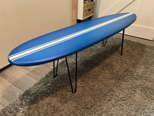 Load image into Gallery viewer, Into the Blue Surfboard Coffee Table - Tiki Soul Decorative Surfboard Decor