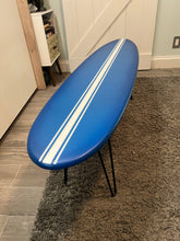 Load image into Gallery viewer, Into the Blue Surfboard Coffee Table - Tiki Soul Decorative Surfboard Decor