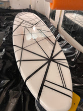 Load image into Gallery viewer, Panama Beach Black & White Frankenstein Surfboard Art