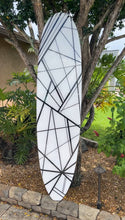 Load image into Gallery viewer, Panama Beach Black & White Frankenstein Surfboard Art