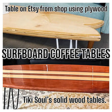 Load image into Gallery viewer, The Swell Surfboard Coffee Table - Tiki Soul Decorative Surfboard Decor