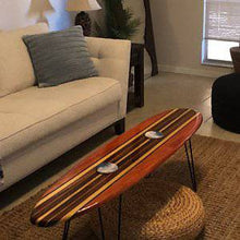 Load image into Gallery viewer, The Castaway Surfboard Coffee Table - Tiki Soul Decorative Surfboard Decor