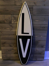Load image into Gallery viewer, black and white wall art surfboards
