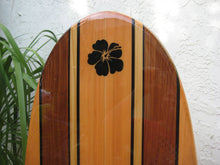 Load image into Gallery viewer, floral wood wall art in a surfboard