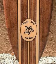 Load image into Gallery viewer, Peace Love & Surf - Tiki Soul Coastal Surfboard Decor
