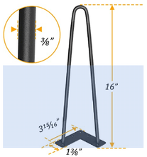 Load image into Gallery viewer, Surfboard shaped Table legs