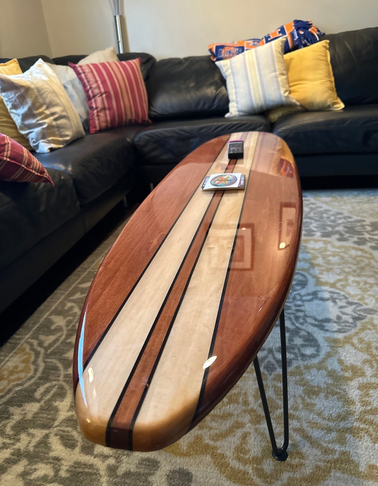 Surfboard Coffee Table Coastal Beach House Furniture Decor