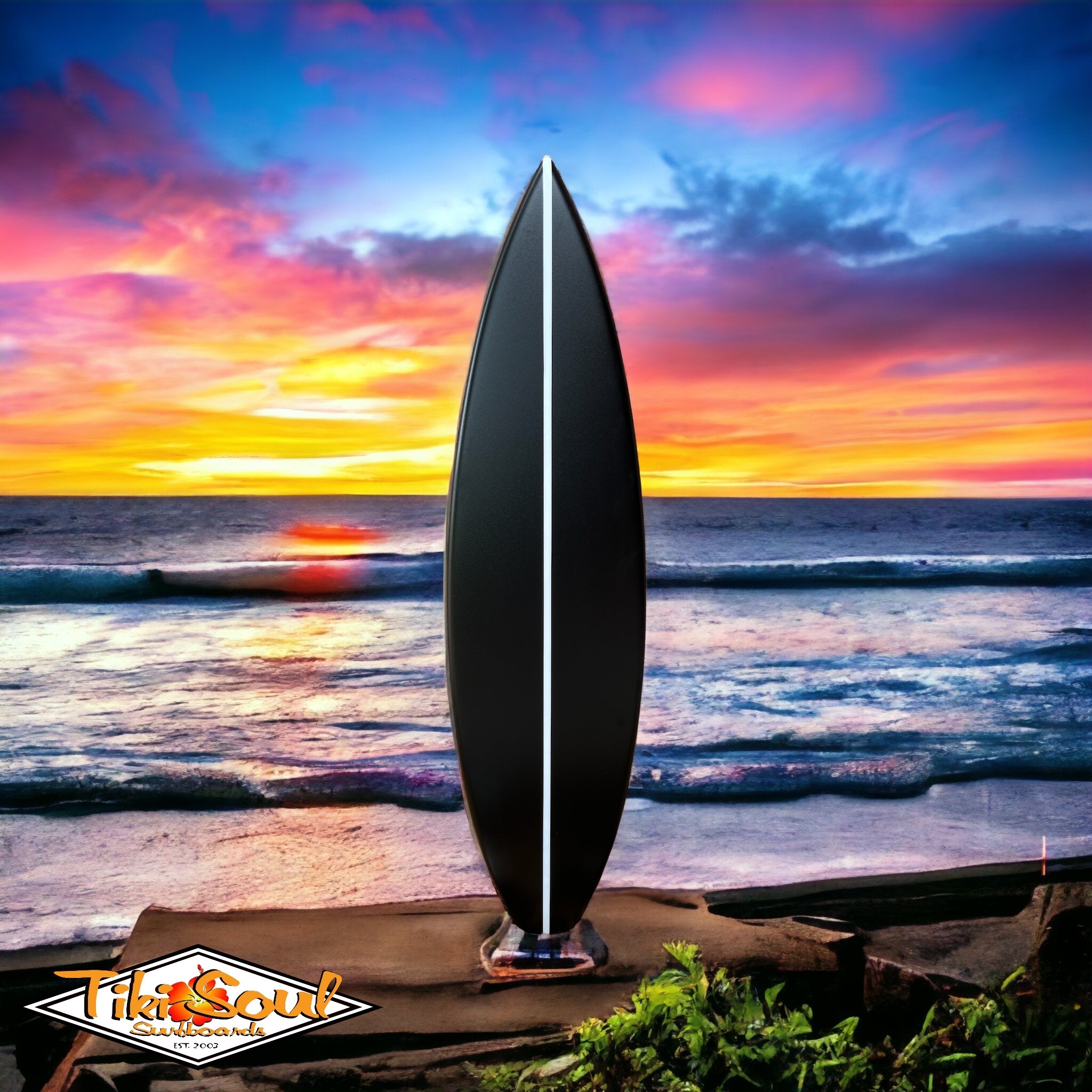Tiki Soul Decorative Surfboards, Coastal Beach House Surf Decor