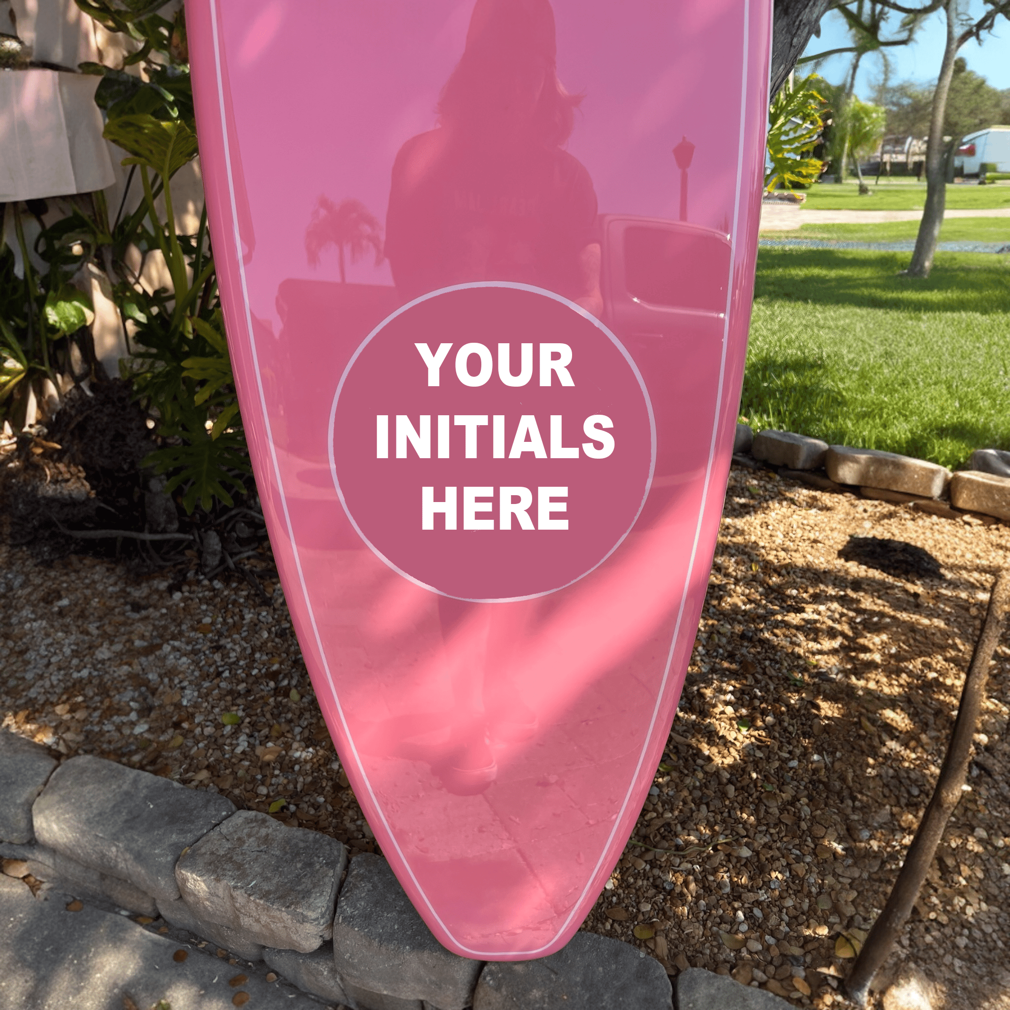 Coastal Modern Decor: Pink Chanel Surfboard Art Beach House Chic