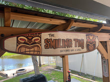 Load image into Gallery viewer, Tiki Bar Surfboard Sign - Tiki Soul Decorative Surfboard Decor
