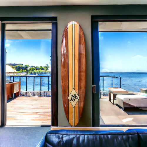 Diamond Honu Beach House Wall Art Surfboard