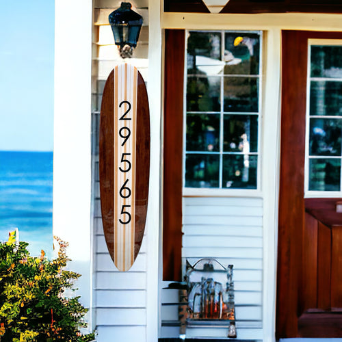 Surfboard House Number Display