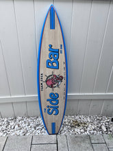 Load image into Gallery viewer, Custom patio coordinate surfboard sign
