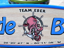 Load image into Gallery viewer, Custom surfboard sign with octopus
