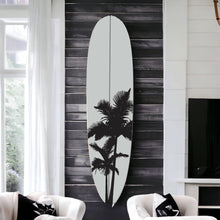 Load image into Gallery viewer, Surf board decor for a surf decor.  Surfboard Decor for Walls.  Decorative Wall Surfboard Art

