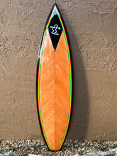 Load image into Gallery viewer, wood surfboard art with inlays
