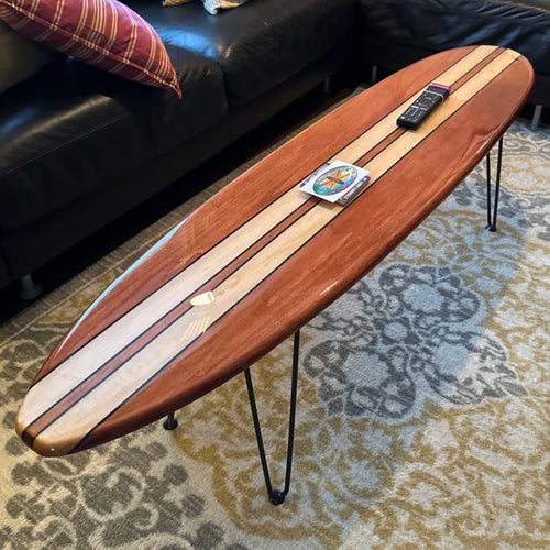 The Swell Surfboard Coffee Table - Tiki Soul Decorative Surfboard Decor