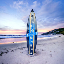 Load image into Gallery viewer, aloha hawaiian art surfboard decor
