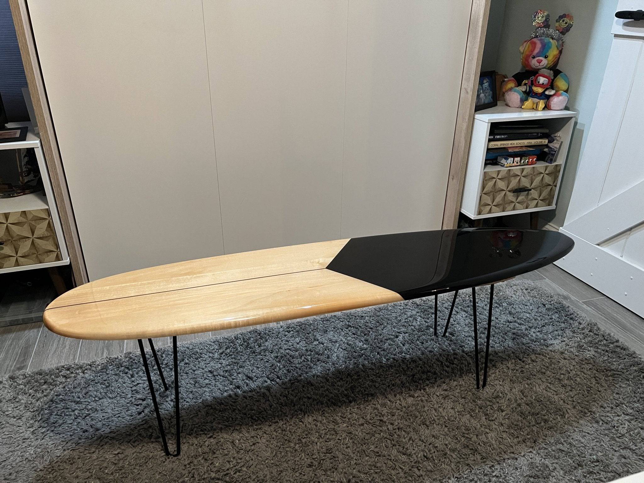Handcrafted Surfboard Coffee Table | Beach Decor by Tiki Soul