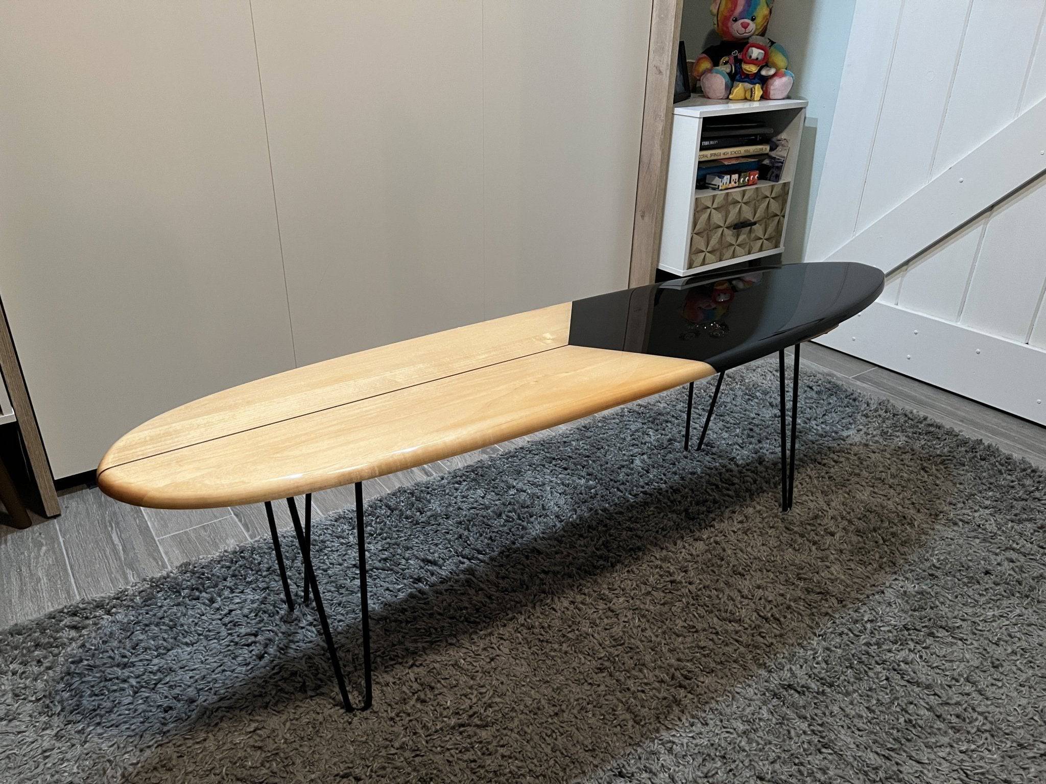 Handcrafted Surfboard Coffee Table | Beach Decor by Tiki Soul