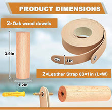 Load image into Gallery viewer, surfboard wall rack leather strap sling wall hanger
