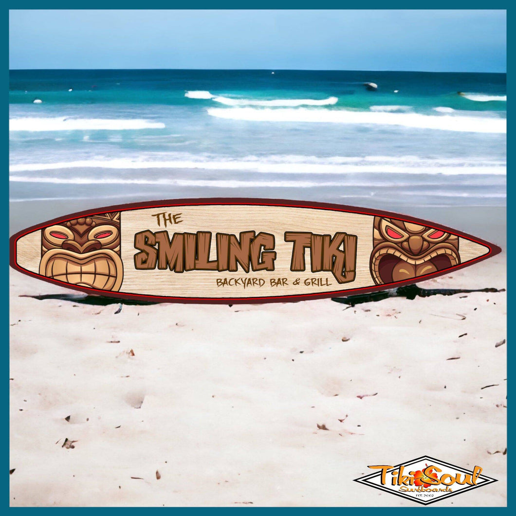 Tiki Bar Surfboard Sign - Tiki Soul Decorative Surfboard Decor