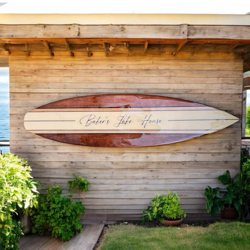 You Name It - Coastal Decor Personalized Surfboard Sign - Tiki Soul Decorative Surfboard Decor