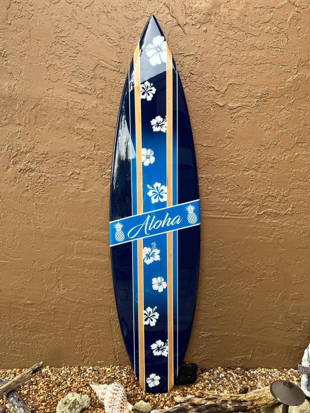 Coastal Aloha Decorative Surfboard Wall Decor