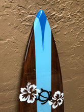 Load image into Gallery viewer, Ocean Blue Honu Lei Surfboard Wall Decor
