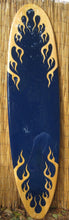 Load image into Gallery viewer, Wall Art Surfboard - Blue Island Fire
