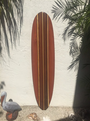 wooden surf board