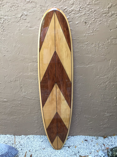 Wooden surfboard for decorations