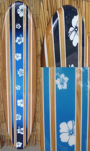 Ocean Blue Hibiscus Surfboard