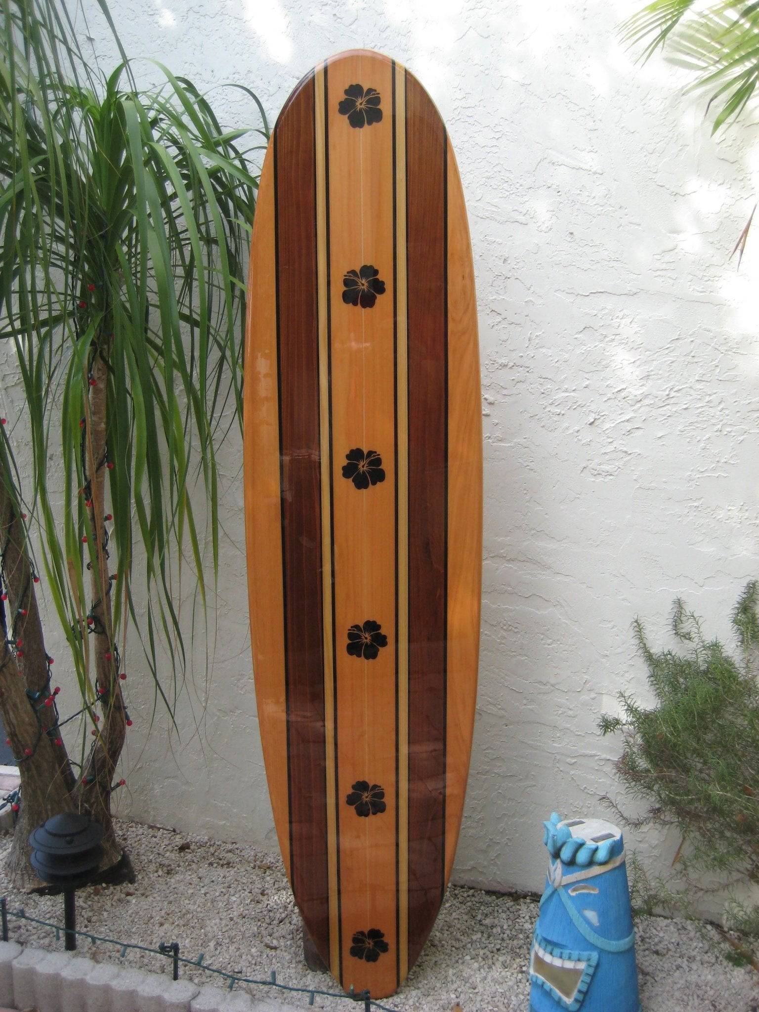 Wood Surfboard Bar Top Wall Decor Hawaiian Art Wood Surfboard Bar Top Wall Decor Hawaiian Art
