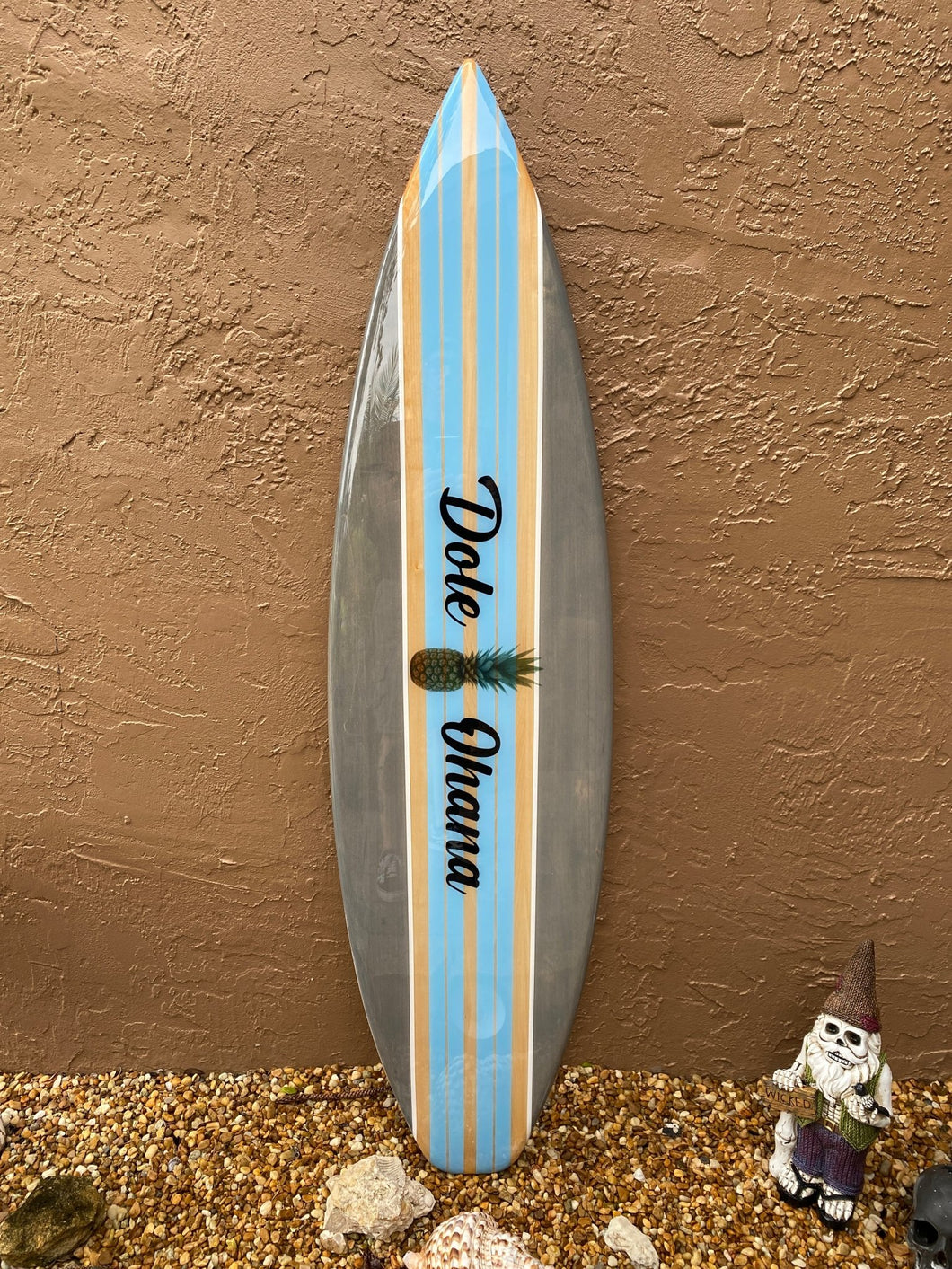 Ohana Always - Coastal Decor Personalized Surfboard Sign - Tiki Soul Coastal Surfboard Decor