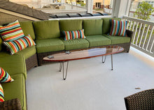 Load image into Gallery viewer, Riptide Surfboard Coffee Table - Tiki Soul Coastal Surfboard Decor
