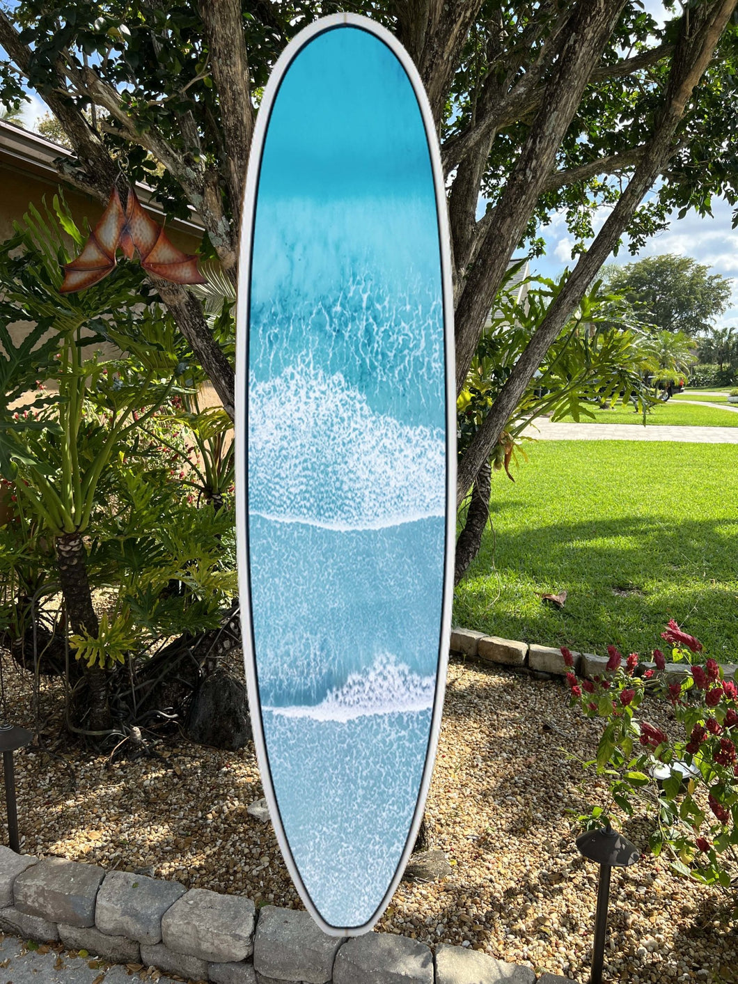 Seafoam - Photo Series Surfboard - Tiki Soul Coastal Surfboard Decor