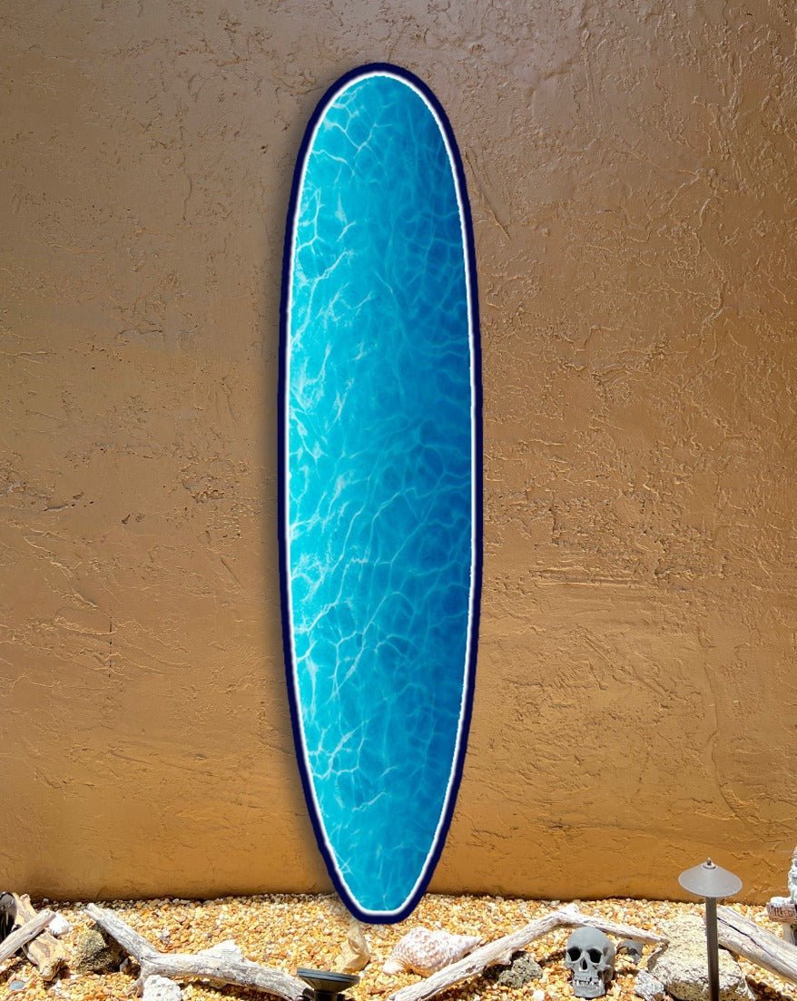 Shimmer Shallows - Photo Series Surfboard - Tiki Soul Coastal Surfboard Decor