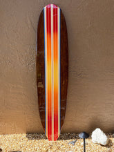 Load image into Gallery viewer, Tequila Sunrise Decorative Surfboard Wall Art - Tiki Soul Coastal Surfboard Decor

