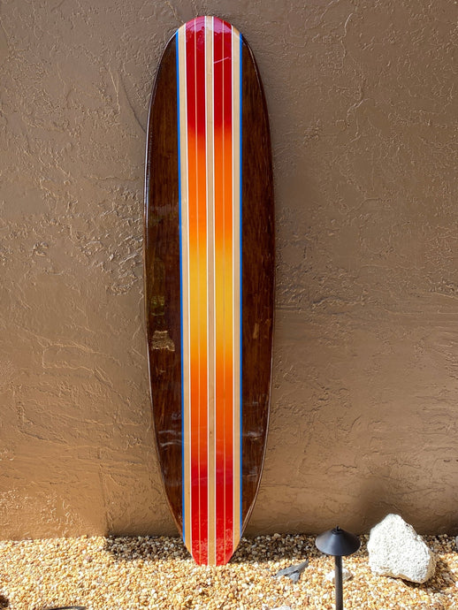 Tequila Sunrise Decorative Surfboard Wall Art - Tiki Soul Coastal Surfboard Decor