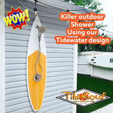 Load image into Gallery viewer, Tidewater Coastal Beach House Decor - Tiki Soul Coastal Surfboard Decor
