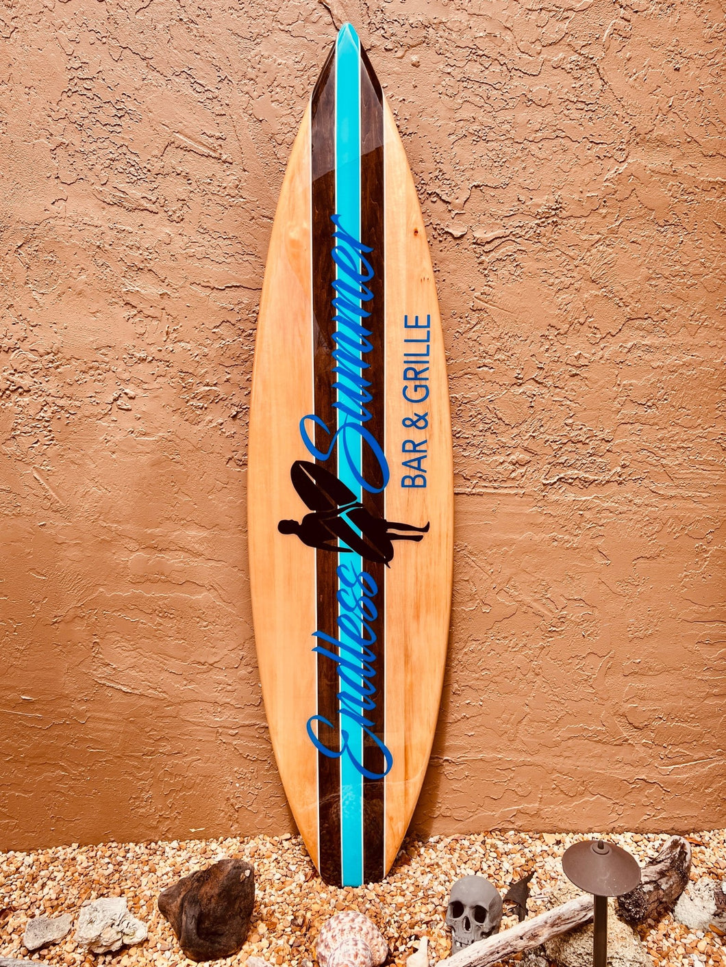 Your Own Oasis - Coastal Decor Personalized Surfboard Sign - Tiki Soul Coastal Surfboard Decor